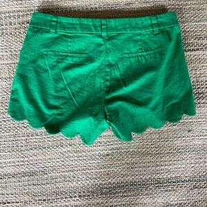 J Crew Green Scalloped Hem Women's Shorts
